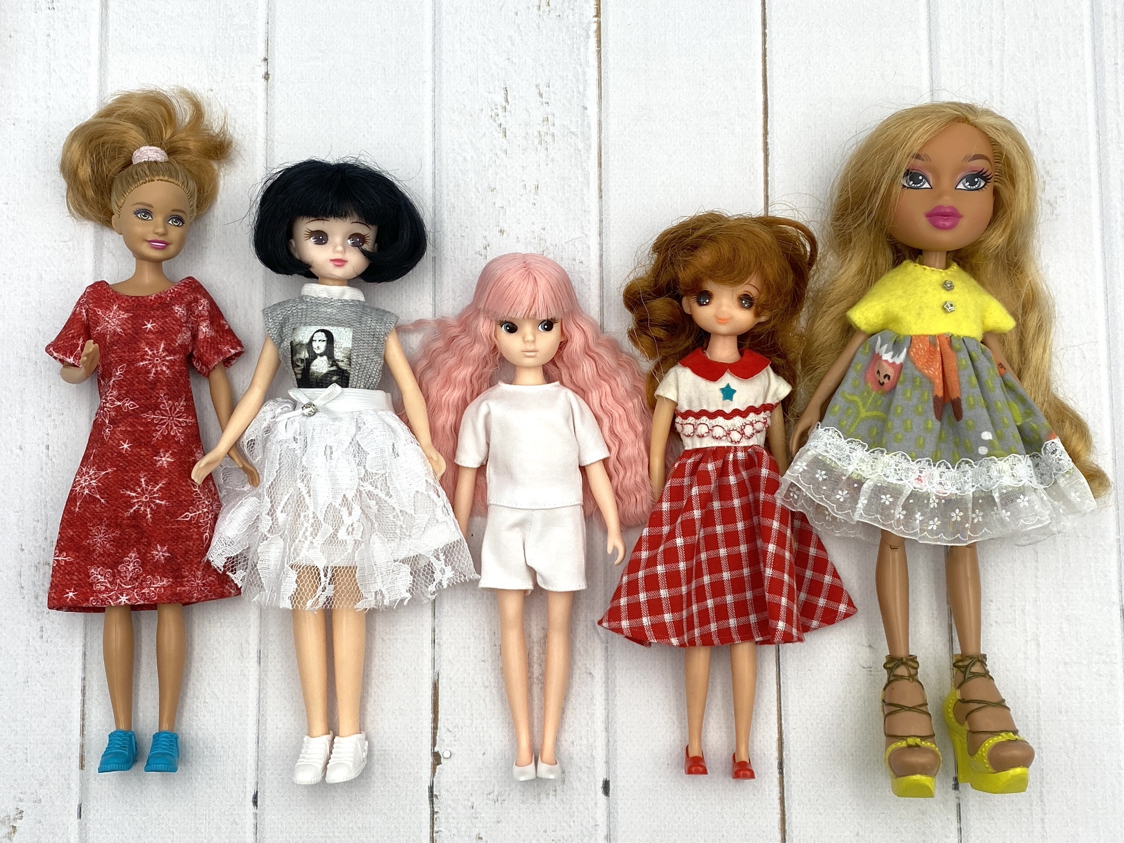 Mattel Stacie, Licca 3 generation, Licca 1 generation reproduction, Licca Friend Hitomi, Bratz