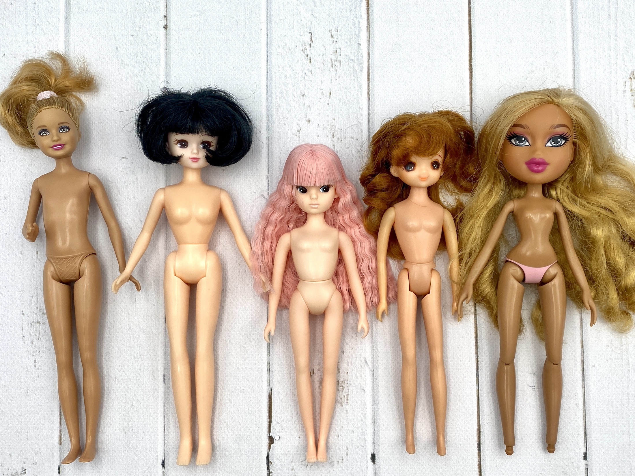Mattel Stacie, Licca 3 generation, Licca 1 generation reproduction, Licca Friend Hitomi, Bratz